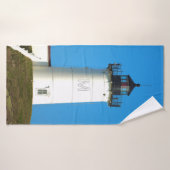 Monogramme de Nubble Lighthouse Maine (Serviette de bain)