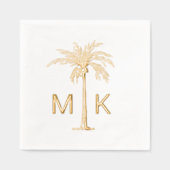 Monogramme de palmier tropical personnalisé (Recto)