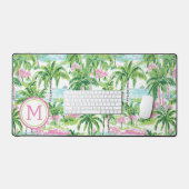 Monogramme de palmier tropical rose et vert de Pre (Clavier et souris)