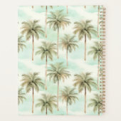 Monogramme de palmiers tropicaux Aqua et Cream (Dos)