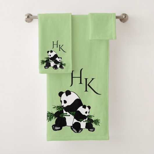 Monogramme de pandas géant (En situation)