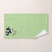 Monogramme de pandas géant (Serviette à main)