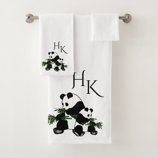 Monogramme de pandas géant (En situation)
