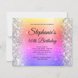 Monogramme de papier d'aluminium arc-en-ciel paill