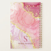 Monogramme de Parties scintillant de marbre rose o (Dos)