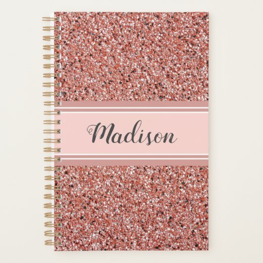 Monogramme de Parties scintillant d'or rose person (Devant)