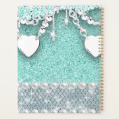 Monogramme de parties scintillant et de coeur à bi (Dos)