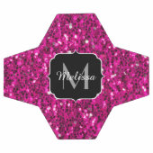 Monogramme de parties scintillant étincelante rose (Plat)
