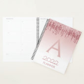 Monogramme de Parties scintillant rose brillant Ro (Devant avec enveloppe)