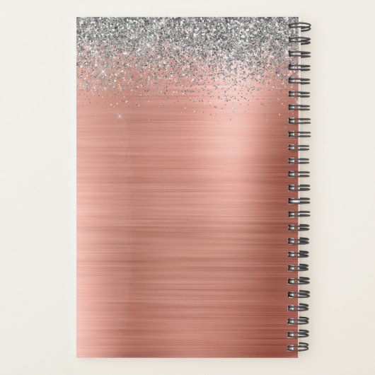 Monogramme de Parties scintillant Rose Gold Blush  (Dos)