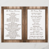 Monogramme de pays Programme de mariage des arbres (Dos)