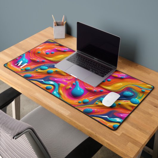 Monogramme de peinture Abstraite arc-en-ciel moder (Bureau 2)