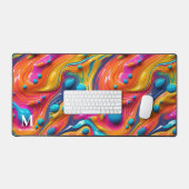 Monogramme de peinture Abstraite arc-en-ciel moder (Clavier et souris)