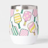 Monogramme de Pickleball Rose et Jaune Preppy (Arrière)