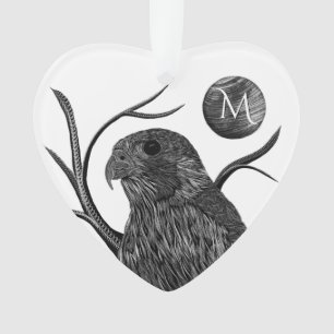 Monogramme de Pleine lune de faucon