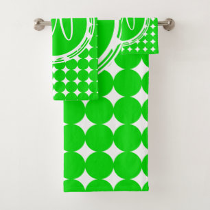 Monogramme de point de polka vert
