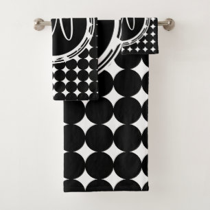 Monogramme de point Polka Noir
