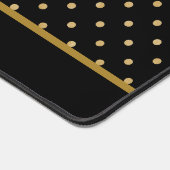 Monogramme de point Polka Noir & Or avec nom (Coin)