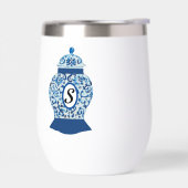 Monogramme de pot de gingembre bleu (Gauche)