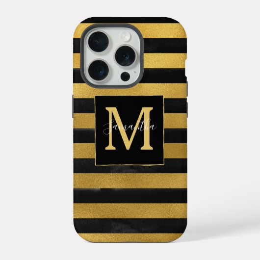 Monogramme de rayures d'or noir (Verso)
