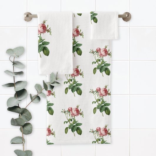 Monogramme de roses botaniques vintage