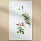 Monogramme de roses botaniques vintage