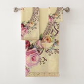 Monogramme de roses rouges roses roses roses vinta (En situation)