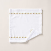 Monogramme de roue de bateau bleu or blanc (Gant de toilette)