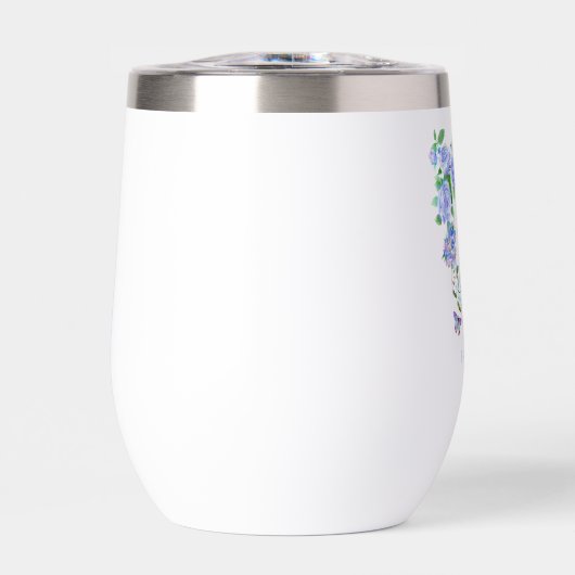 Monogramme de ruban Rose bleu (Avant)