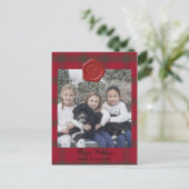 monogramme de sceau de cire sur la carte postale d (Debout devant)