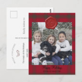 monogramme de sceau de cire sur la carte postale d (Devant / Derrière)