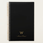 Monogramme de script Black Gold moderne (Devant)