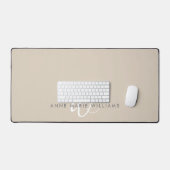 Monogramme de script blanc marron moderne (Clavier et souris)