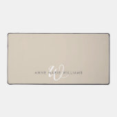 Monogramme de script blanc marron moderne (Recto)