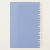Monogramme de script bleu moderne (Dos)
