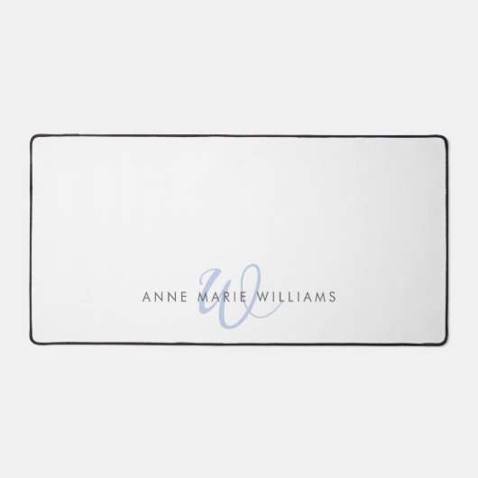 Monogramme de script bleu moderne (Recto)