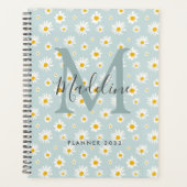 Monogramme de script chic minimal daisy sarcelle (Devant)