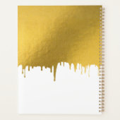 Monogramme de script de lecteur métal or tendance (Dos)