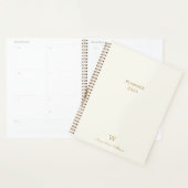 Monogramme de script d'or ivoire moderne (Devant avec enveloppe)