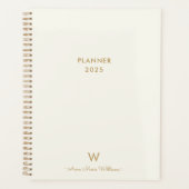 Monogramme de script d'or ivoire moderne (Devant)