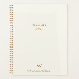 Monogramme de script d'or ivoire moderne