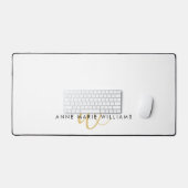 Monogramme de script en or blanc moderne (Clavier et souris)