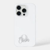 Monogramme de script moderne monochrome blanc cool (Verso)