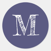 Monogramme de script moderne Premier Étiquette ble