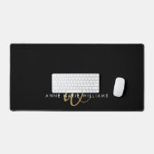 Monogramme de script or noir moderne (Clavier et souris)