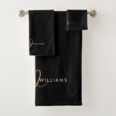 Monogramme de script or noir moderne (En situation)