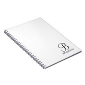 Monogramme de script personnalisé et Carnet de nom (Côté Droit)