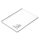 Monogramme de script personnalisé et Carnet de nom (Côté gauche)