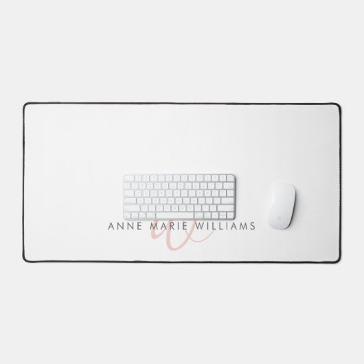 Monogramme de script rose moderne (Clavier et souris)