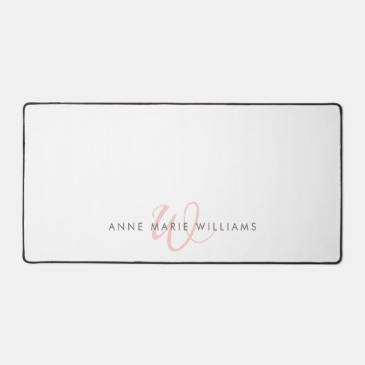 Monogramme de script rose moderne (Recto)